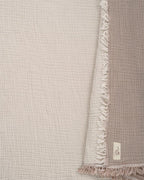 Little Fishies Gauze Receiving Blanket Set – 3 Pack – Natural / Beige / Warm Taupe