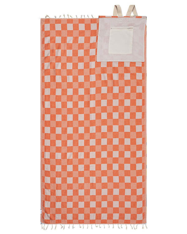 Checker Towel Bag – Lime
