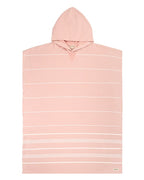 Classic Stripe Hooded Poncho – Calcite Pink