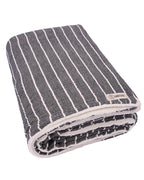 Dreamy Stripe Plush Blanket – Black