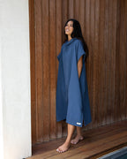 Terra Hooded Poncho Navy