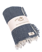 Little Fishies Gauze Receiving Blanket – Natural