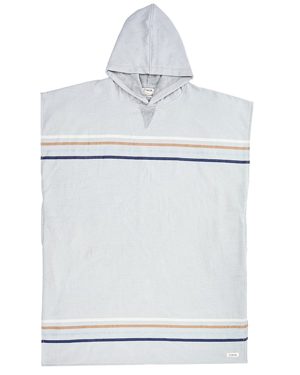Classic Stripe Hooded Poncho Dusty Pink