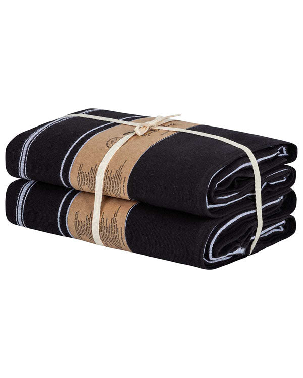 Classic Fringeless XL Bath Bundle – Black – 2 Pack