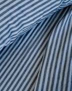 Classic Micro Twill Stripe Melange Sheet Set Indigo