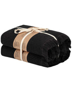 Micro Waffle XL Bath Bundle – 2 Pack – Black