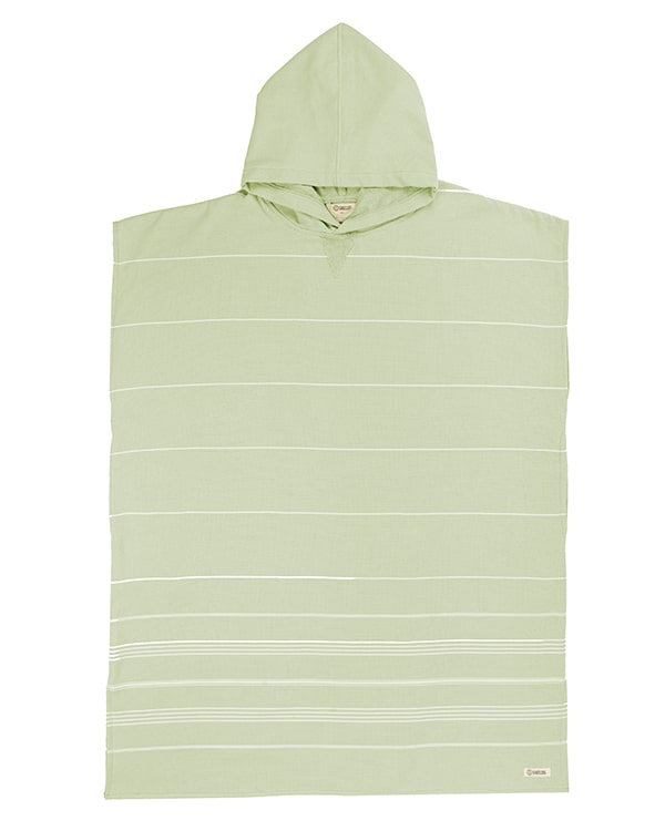 Classic Stripe Hooded Poncho – Rain Forest