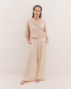 Sagar Gauze Crop Shirt – Pant Set