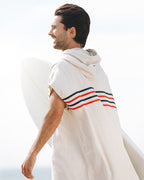 Border Classic Stripe Poncho – Red / Navy