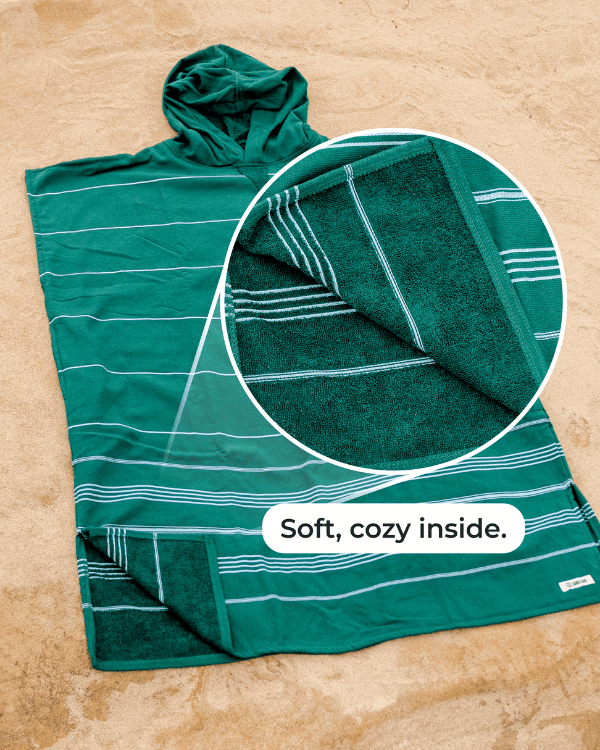 Terra Hooded Poncho Sage