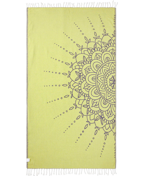 Grape Flower Mandala Beach Towel