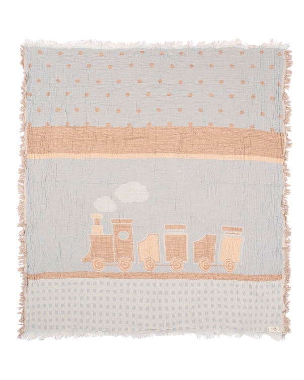 Teddy Gauze Receiving Blanket with Pouch