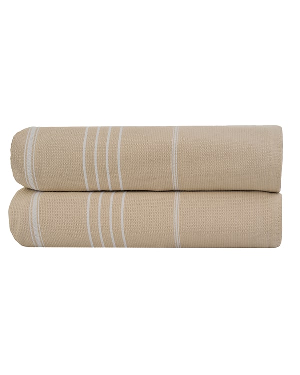 Classic Fringeless XL Bath Bundle – Sand – 2 Pack