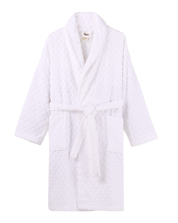 Polka Dot Robe – White