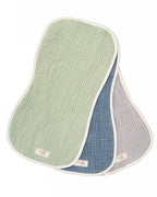Little Fishies Gauze Burping Cloth Bundle – 3 Pack – Seafoam / Peach Fuzz / Natural