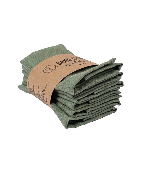 Terra Bath Washcloth Bundle 6 Pack – Hedge Green