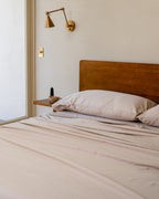 Luxe Sateen Flat Top Sheet Beige