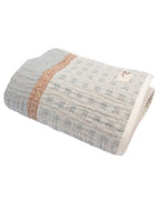 Choo-Choo Train Gauze Hooded Blanket Single