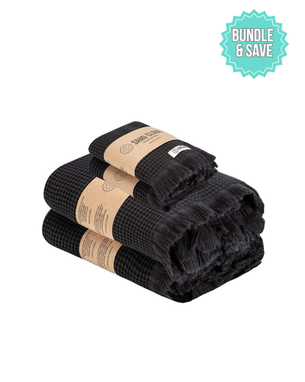 Micro Waffle XL Bath Bundle – Sage