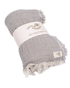 Little Fishies Gauze Receiving Blanket – Natural