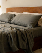 Classic Micro Twill Stripe Melange Pillowcase Set Indigo