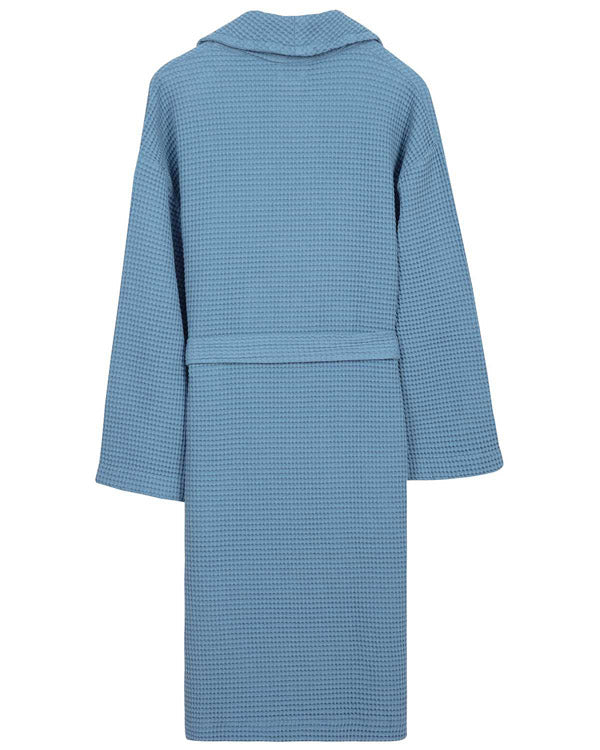 Micro Waffle Robe – Slate Blue