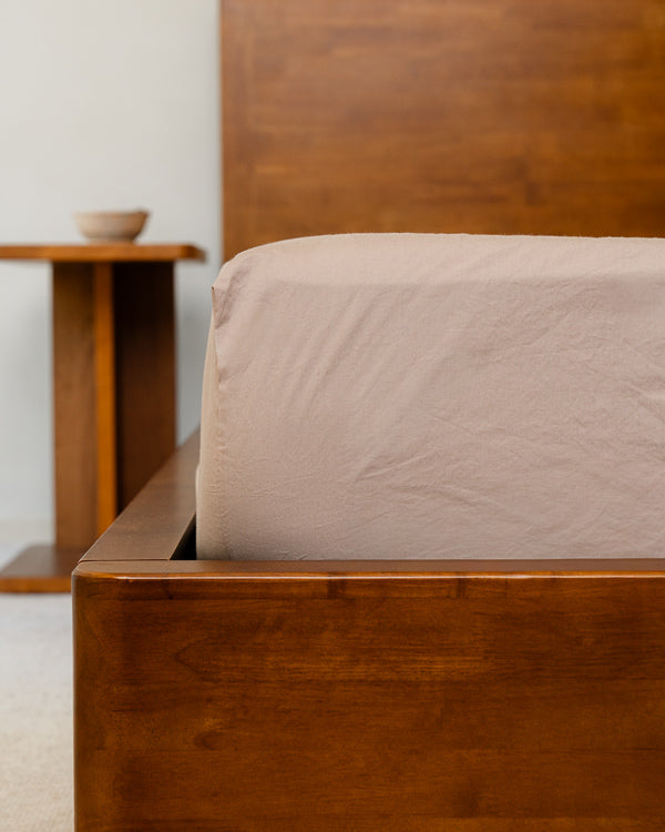 Signature Percale Solid Fitted Sheet Grey