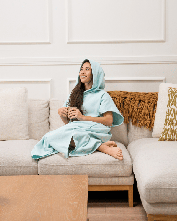 Terra Hooded Poncho – Seaglass