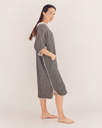 Falta Gauze Hooded Poncho – Black