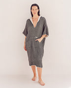 Falta Gauze Hooded Poncho – Warm Taupe