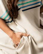 Border Classic Stripe Poncho – Aqua