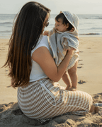 Choo-Choo Train Gauze Hooded Poncho