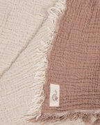 Little Fishies Gauze Receiving Blanket – Warm Taupe