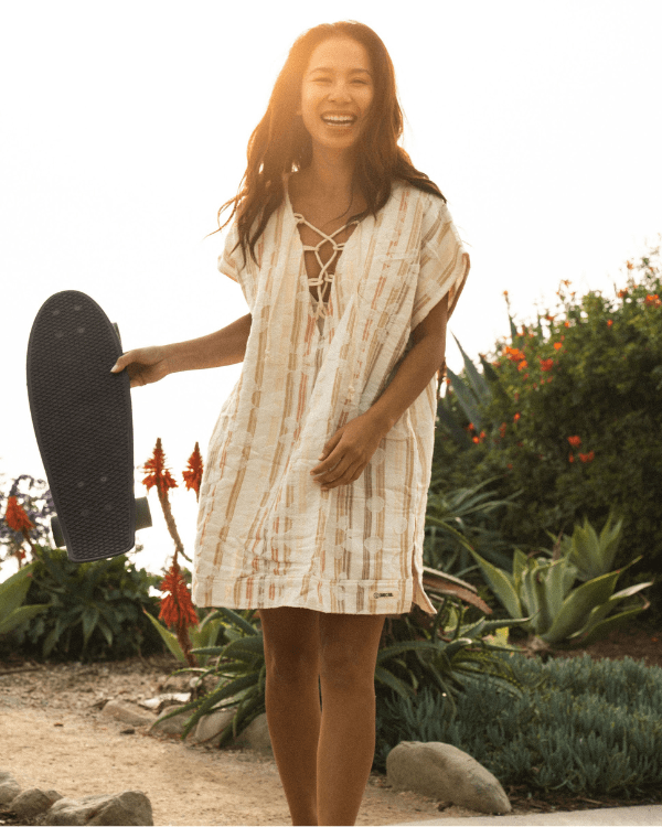 Adobe Mudcloth Cover Up Black