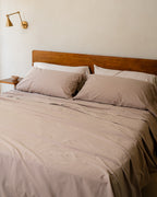 Signature Percale Solid Pillowcase Set Beige