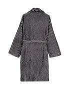 Stripe Dot Robe – Black