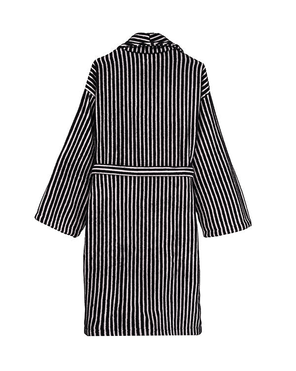 Stripe Dot Robe – Black