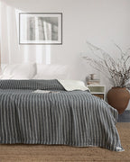 Cloud Checker Plush Blanket – Beige