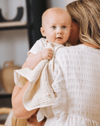 Little Fishies Gauze Receiving Blanket Set – 3 Pack – Natural / Beige / Warm Taupe