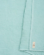 Little Fishies Waffle Blanket – Seafoam