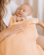 Little Fishies Waffle Blanket – Warm Taupe