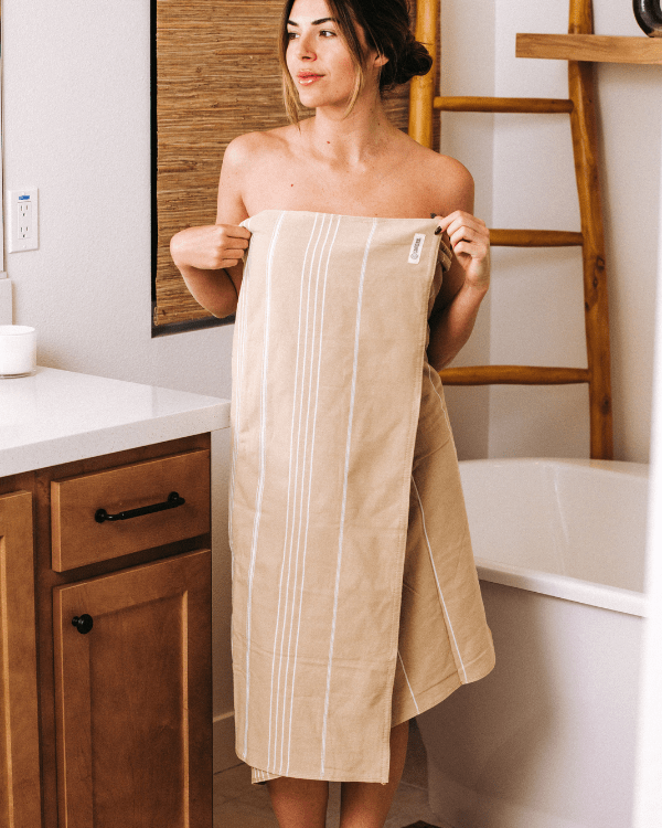 Classic Fringeless XL Bath Bundle – Sand – 2 Pack