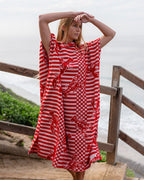 Checker Hooded Poncho