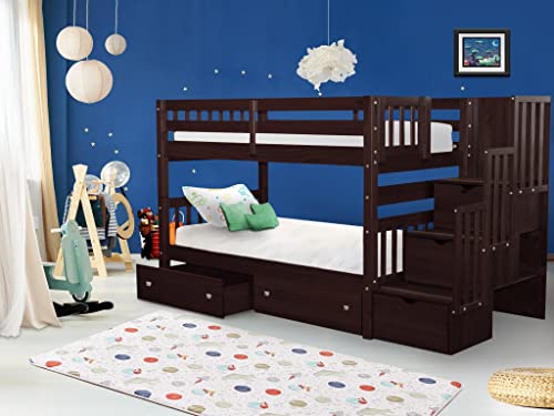 Bedz King Stairway Bunk Beds - UZIS Sports
