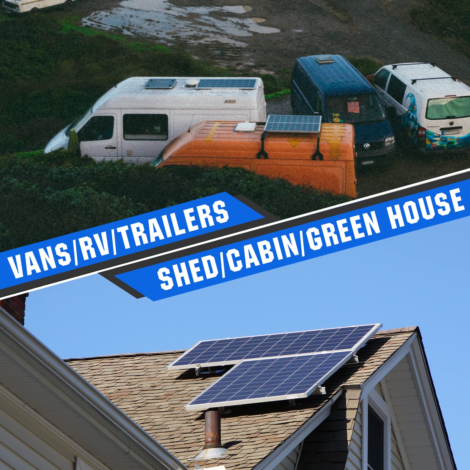 ECO-WORTHY 200 Watts 12 Volt/24 Volt Solar Panel Kit - UZIS Sports