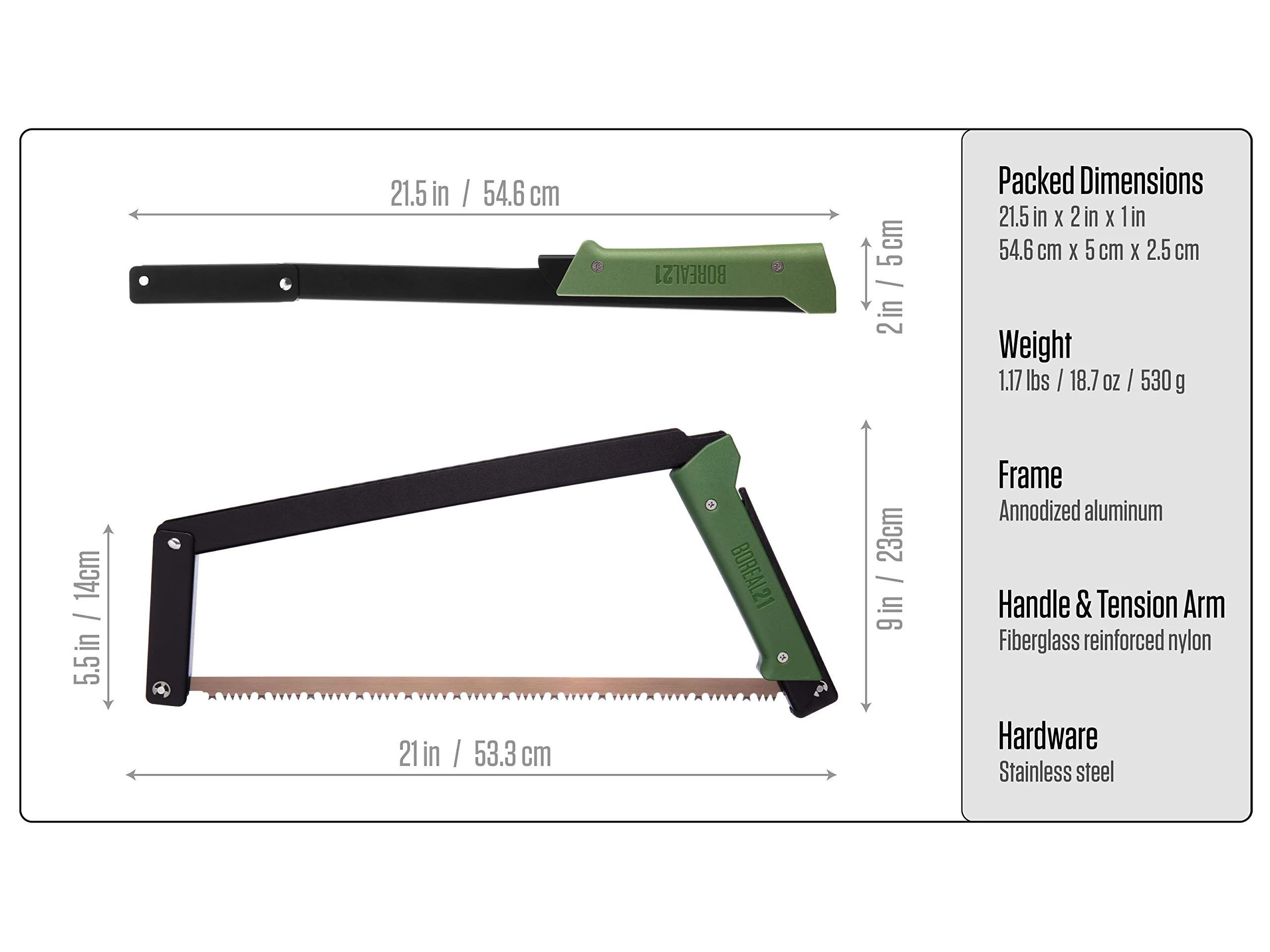 AGAWA BOREAL21 21 Inch Folding Bow Saw - UZIS Sports