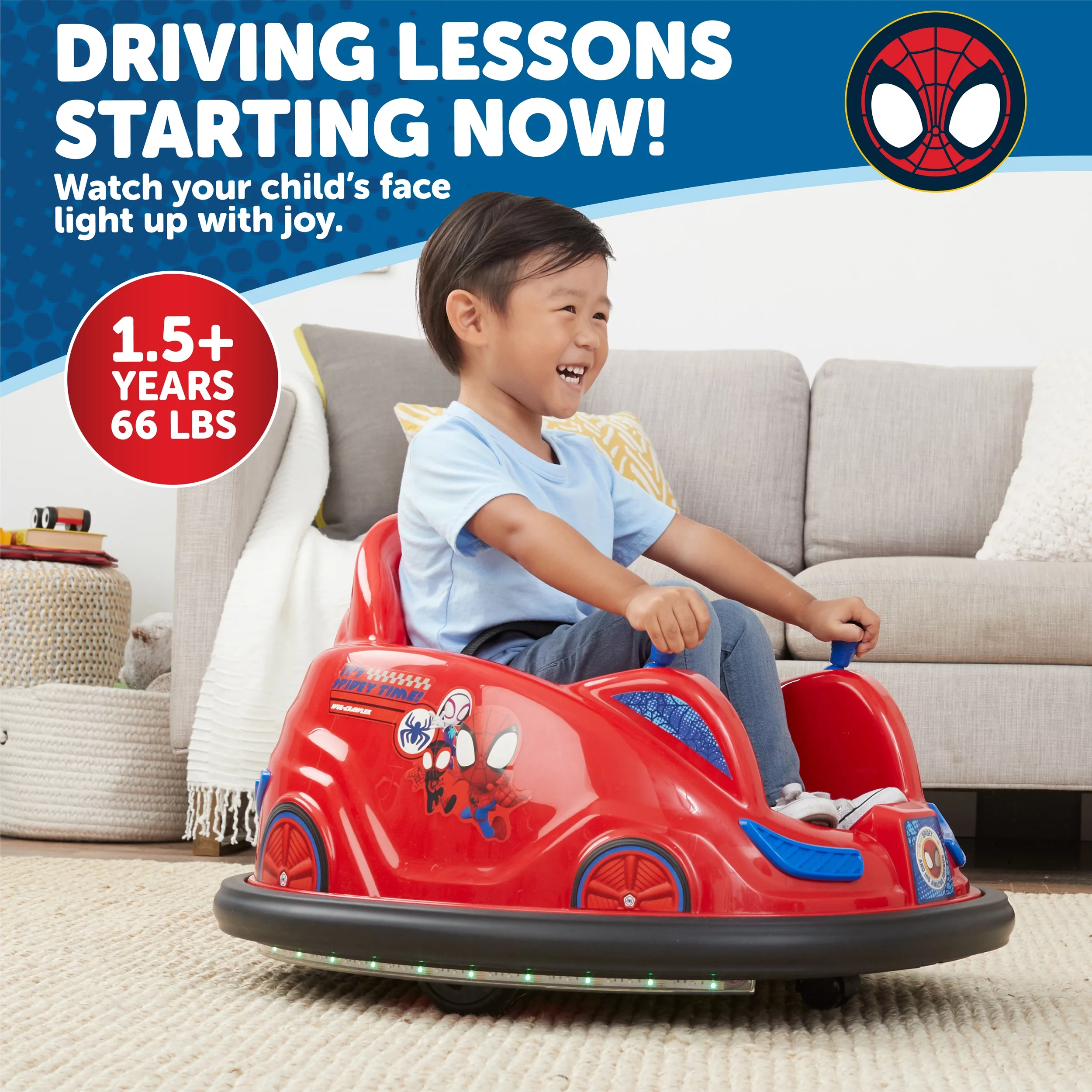 Spidey 6V Bumper Car Ride On - UZIS Sports