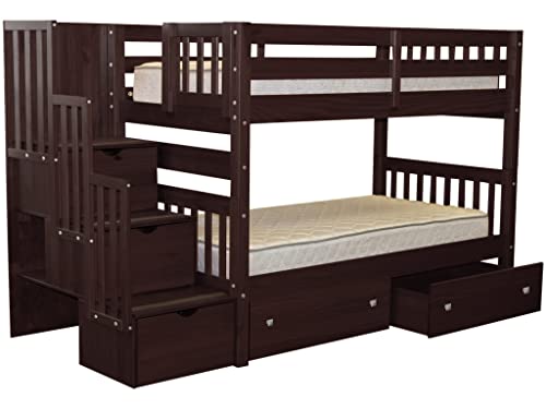 Bedz King Stairway Bunk Beds - UZIS Sports