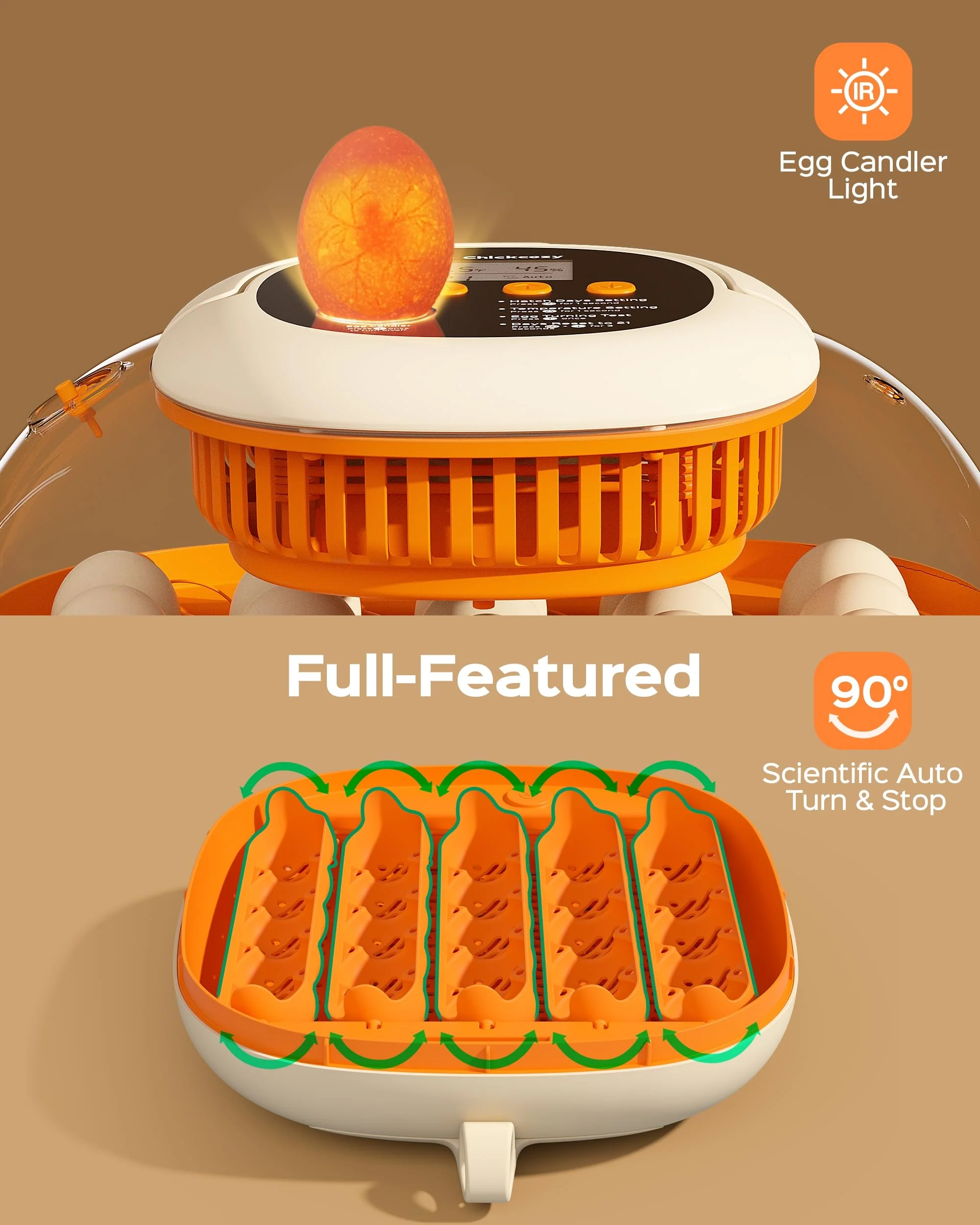 Chickcozy Automatic 25 Egg Incubator for Hatching Chicks - UZIS Sports