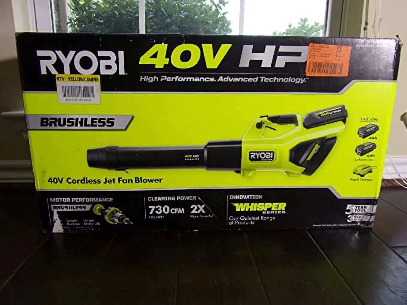 Ryobi 40V Cordless Jet Fan Blower RY404100 - UZIS Sports